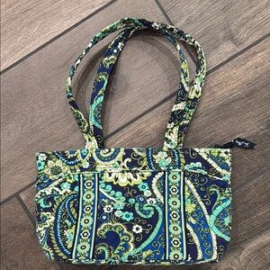 Vera Bradley Blue and Green Paisley Tote Bag